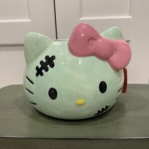 NEW SANRIO HELLO KITTY HALLOWEEN FRANKENSTEIN CERAMIC PLANTER! - 5024